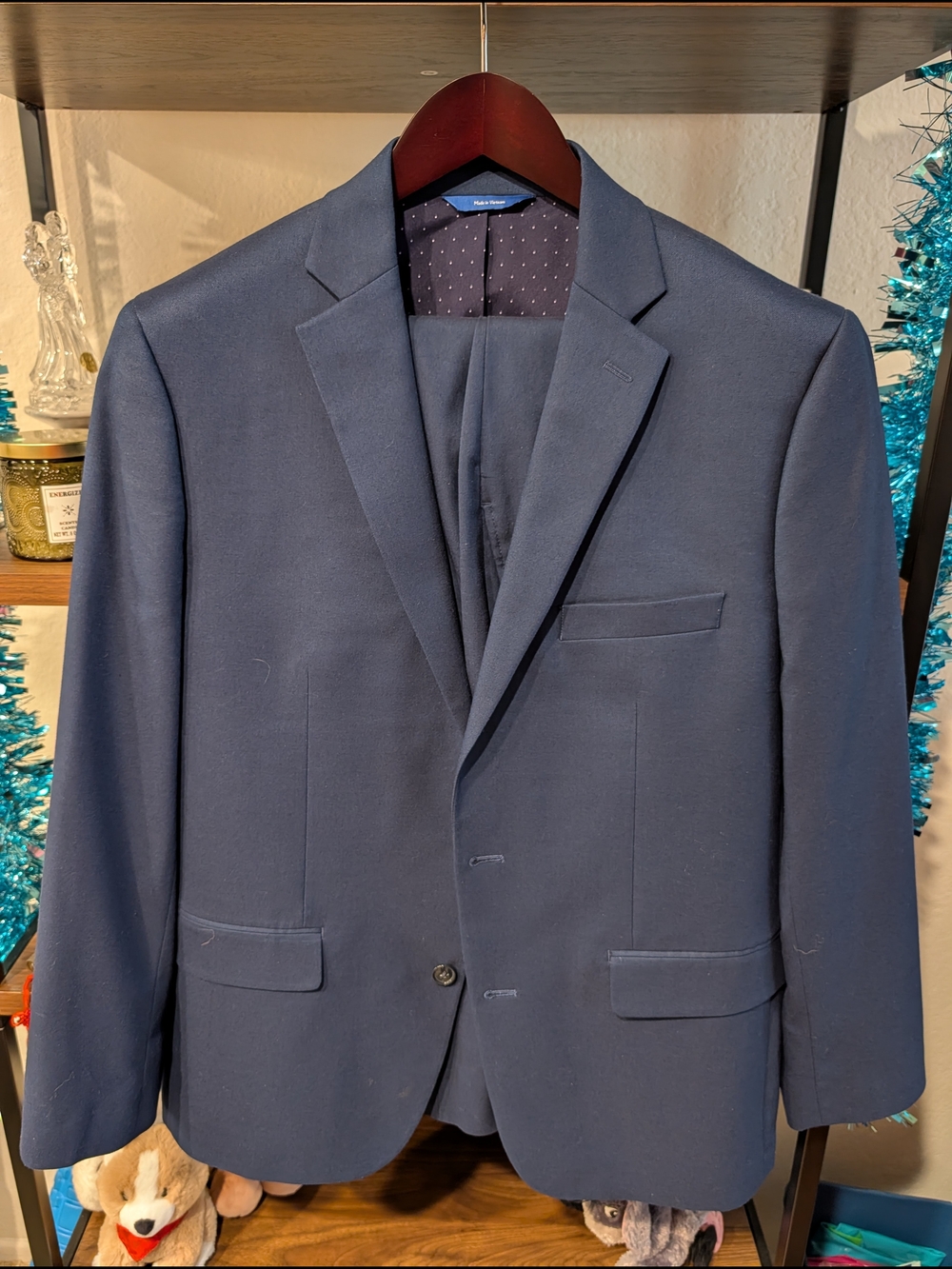 Apt. 9 Men's Navy Blue Two-Button Suit Jacket